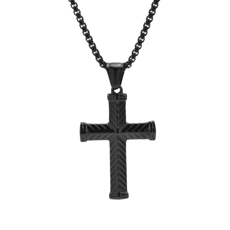 Personality Twill Stainless Steel Vintage Cross Men’s Pendant Fashion JK Style Long Sweater Chain Hanging Jewelry