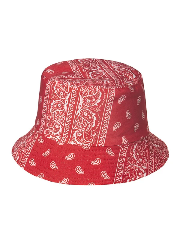 Stylish Cashew Print Foldable Sunscreen Fisherman Hat