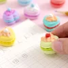 6 BOXES Lovely Macarons Dessert Erasers 6in1 Set for Kids Student Office Exam Stationery Gift