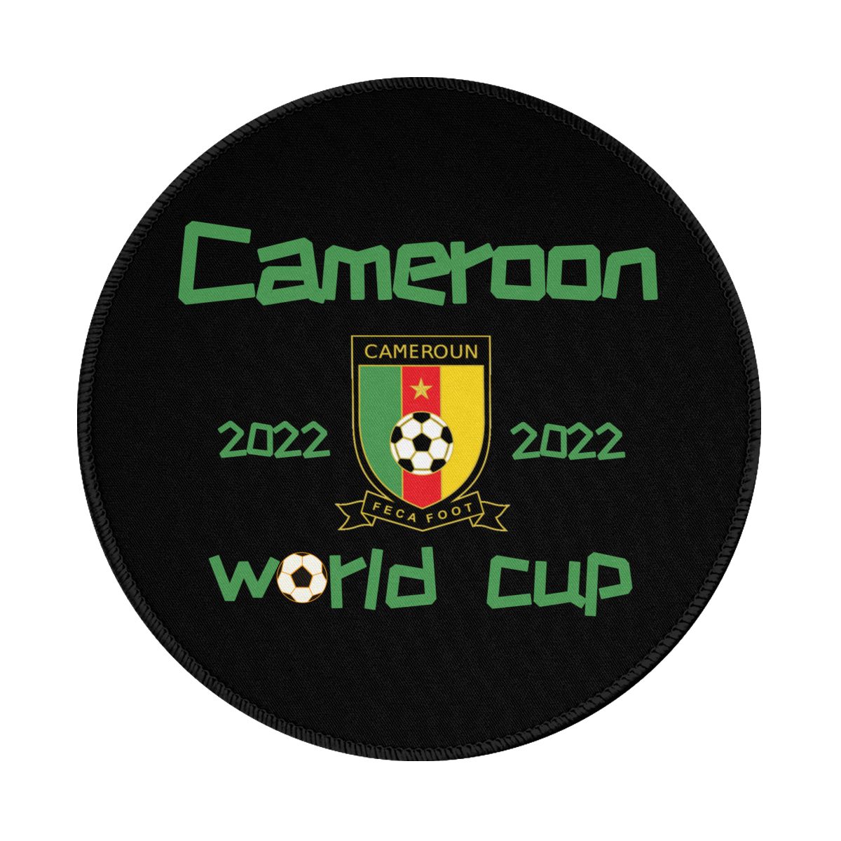 Cameroon 2022 World Cup Team Logo Gaming Round Mousepad for Computer Laptop