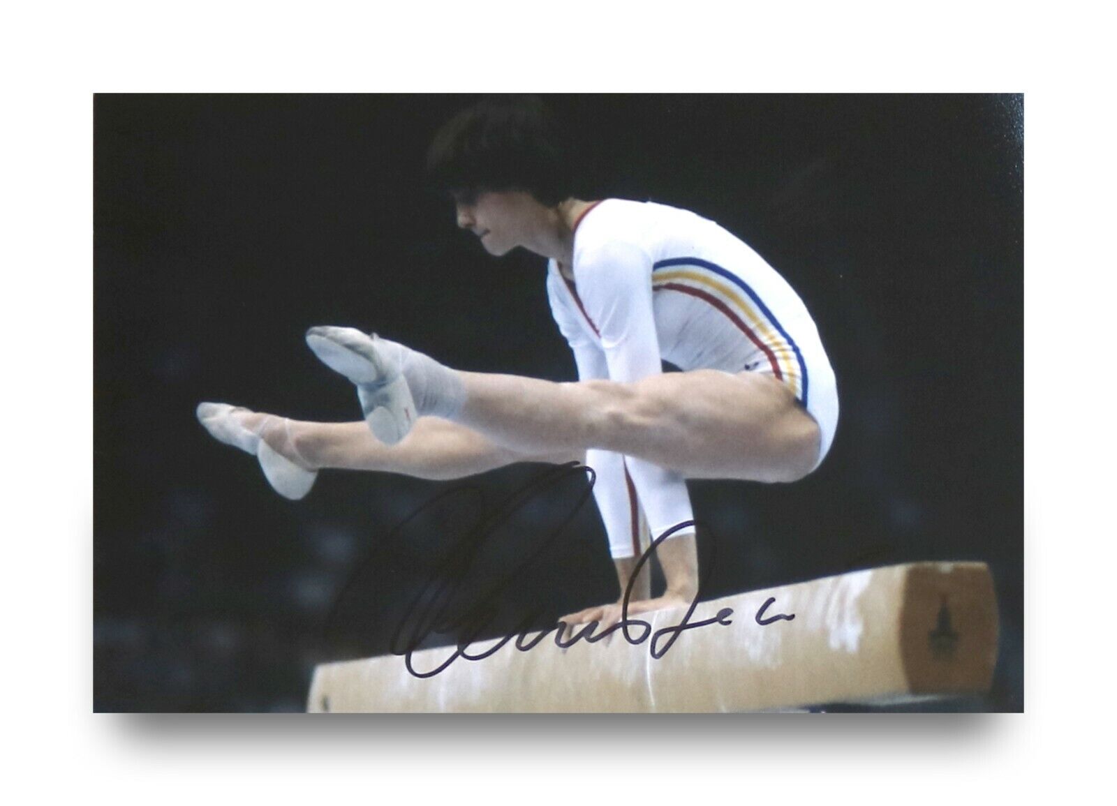 Nadia Comaneci Signed 6x4 Photo Poster painting Olympics Gymnast Gold Medalist Autograph + COA