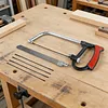 8 in 1 Hacksaw Frame Set with 6 Blades Multi Purpose Mini Hacksaws Heavy Duty Steel Saw for Metal Woodworking Glass Rubber PVC Pipes
