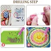 DIY Diamond Painting 7 Color Night Light Lamp Home Decoration Ornament Gift Kit(Santa Claus)