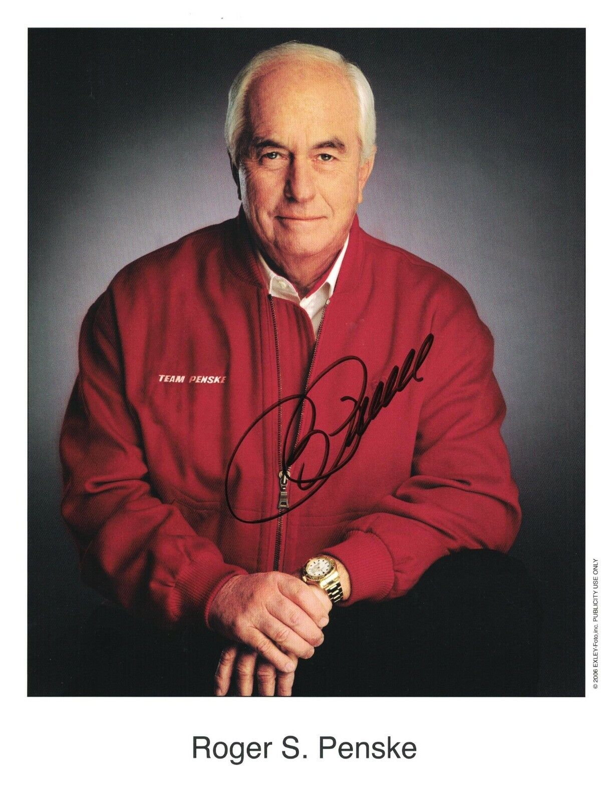 Roger Penske Signed Autographed 8.5 x 11 Photo Poster painting IndyCar Nascar