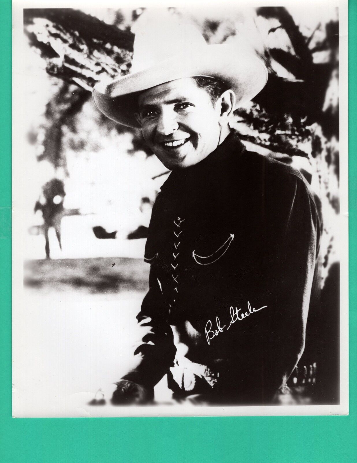 BOB STEELE Western Actor Movie Star 1940's Vintage Promo Photo Poster painting 8x10