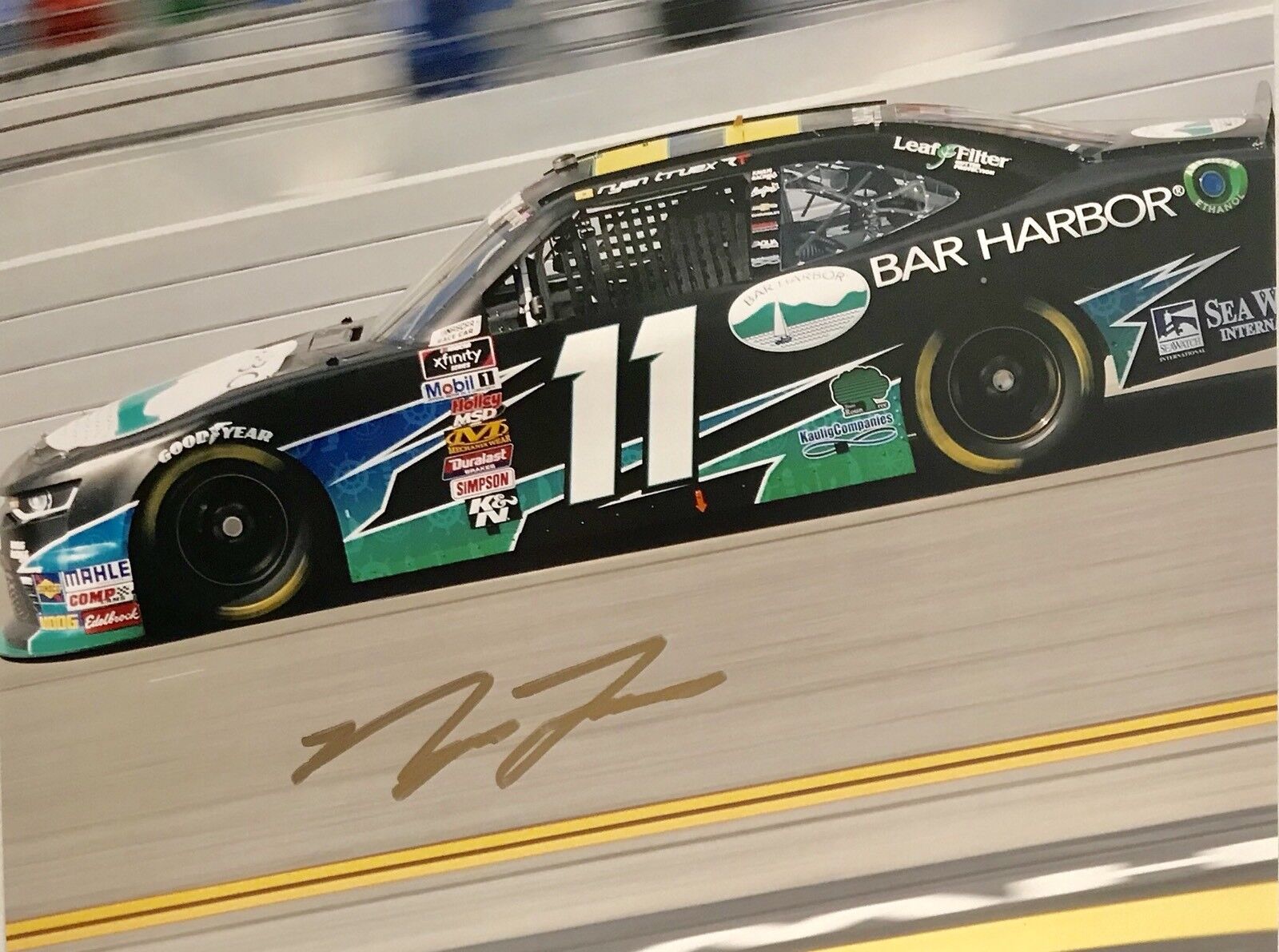 Ryan Truex Signed Autographed NASCAR 8x10 Photo Poster painting Leafguard #11 Coa