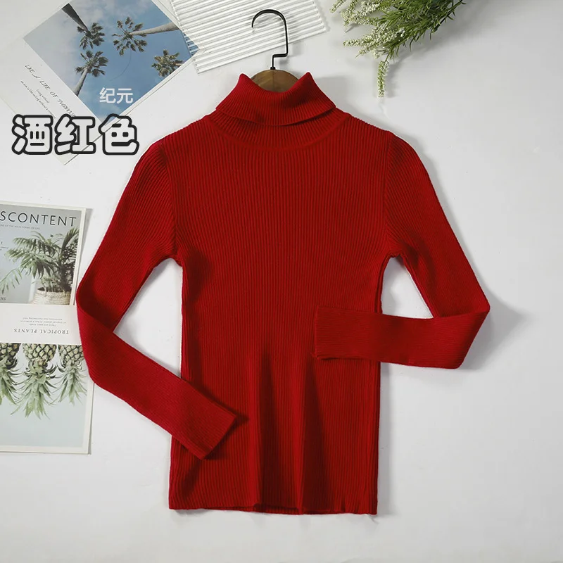 Uveng Uveng Sweater Woman With Bottom Shirt Autumn And Winter New Long Sleeves To Keep Warm Body Solid Color Knitted Shirt