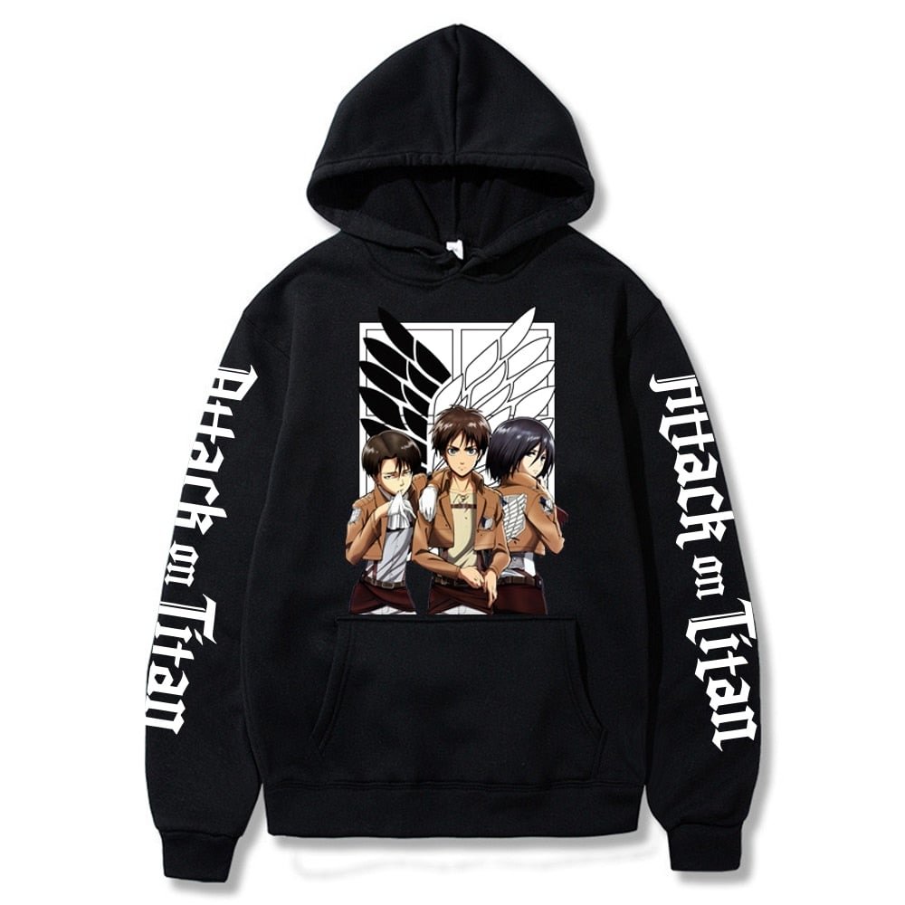 Anime Attack on Titan Sweatshirt Harajuku Men Women Casual Hoodie Streetwear