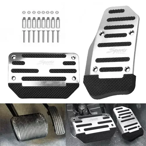 Dronehint [SILVER] Non-Slip Automatic Gas Brake Foot Pedal Pad Cover Car Accessories Parts (For: Acura) Parts