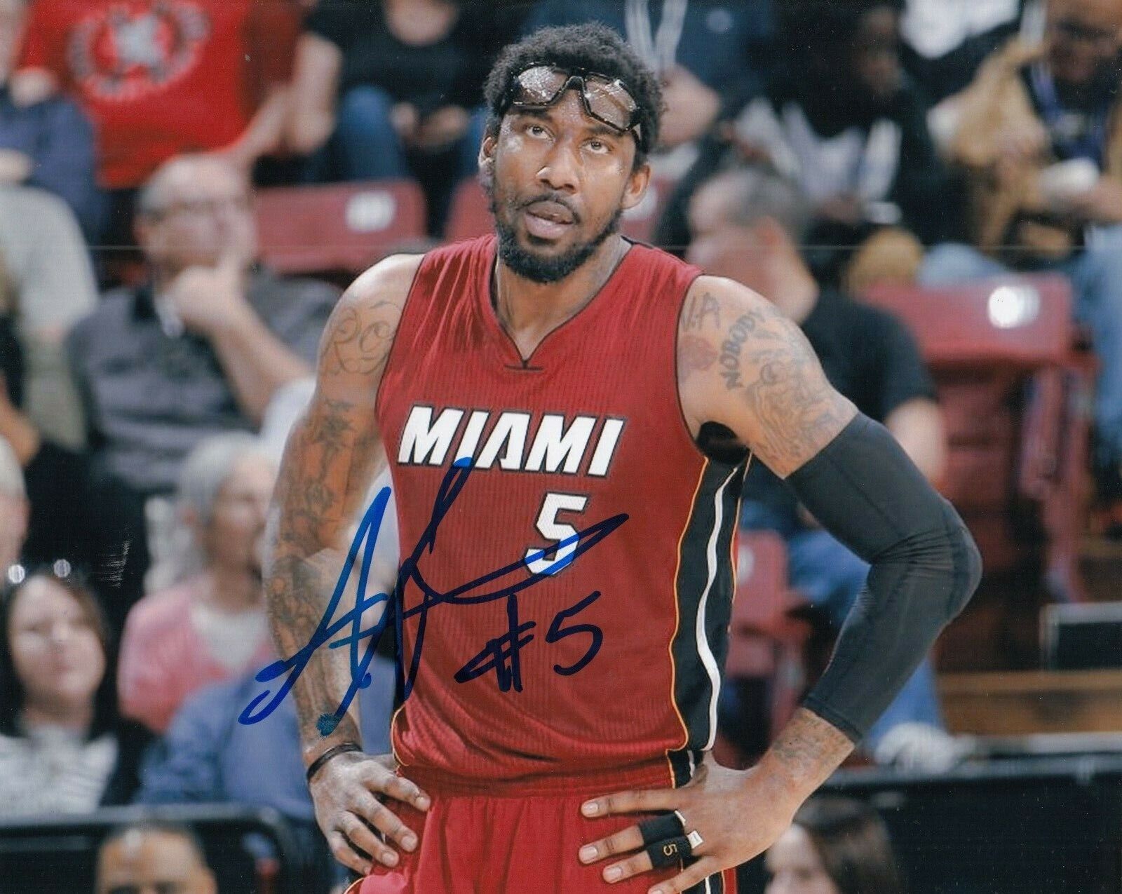 AMAR'E STOUDEMIRE signed (MIAMI HEAT) autographed Basketball 8X10 Photo Poster painting W/COA #1