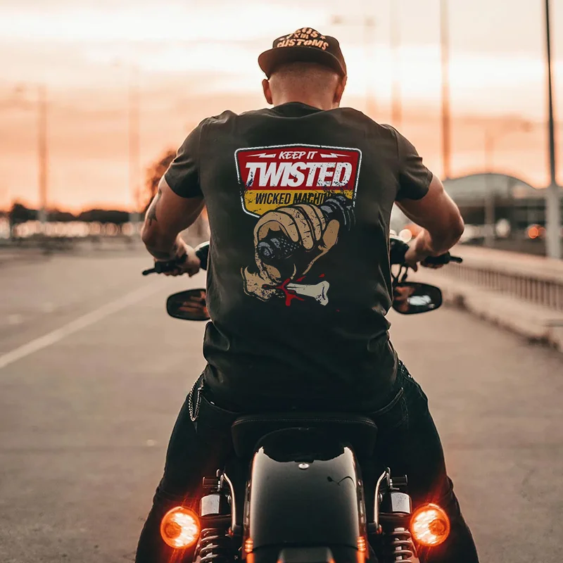 KEEP IT TWISTED Handle Print Men's T-shirt