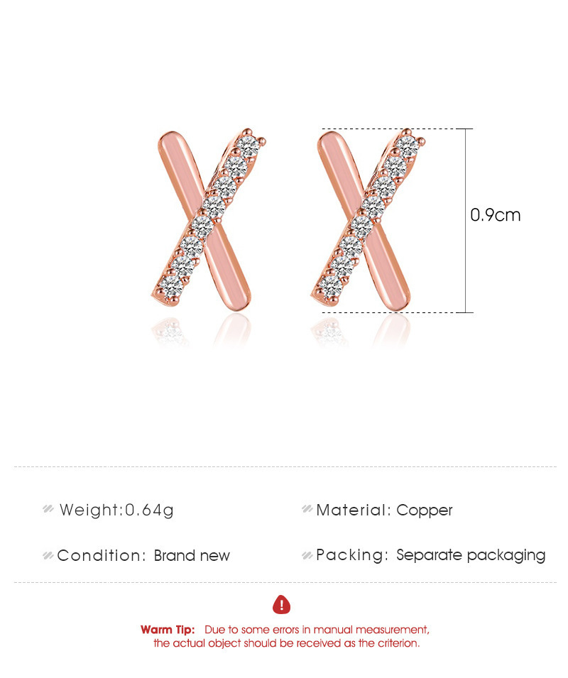 Letter X Gold Plated Earrings