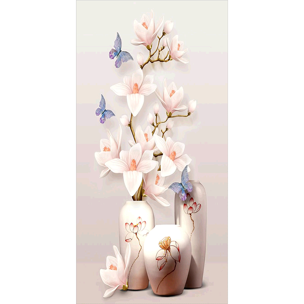 

Vase Mangnolia - Round Drill Diamond Painting - 45*85CM (Big Size), 501 Original