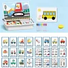 👧👦Puzzles magn&eacute;tiques Jeu de voyage pour habiller les visages Jouet &eacute;ducatif double face pour enfants d'&acirc;ge pr&eacute;scolaire🧠