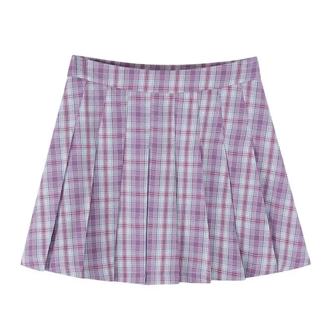 Plaid Mini Short Skirt