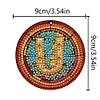 Diamond Painting Double Sided Letters Keychain Pendant(U)