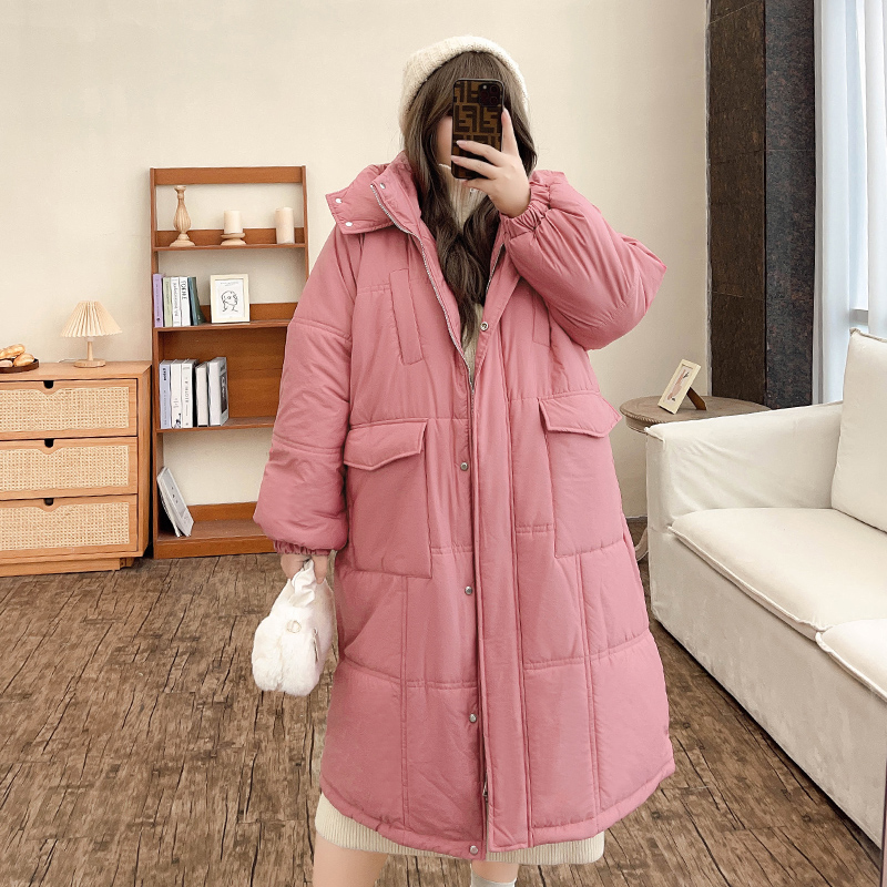 Cosy Plus-Size Winter Hoodie Coat | Trendy Collegiate Style Puffer Jacket