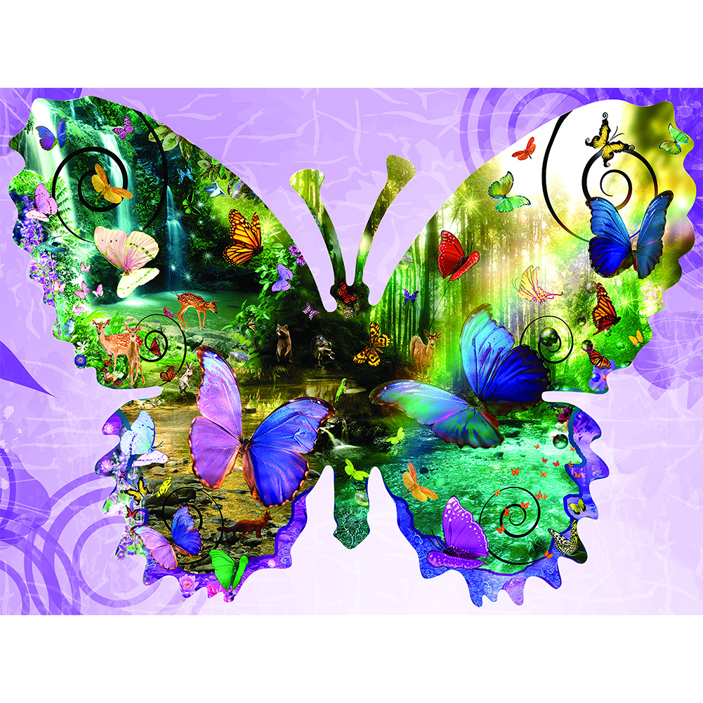 

Butterfly Forest - Round Drill Diamond Painting - 40*30CM, 501 Original