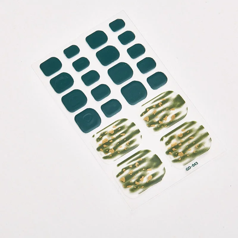 22 Tips/Sheet Designer Nail Decals Full Cover Nail Stickers Nail Designs Full Beauty Nail Art Stickers Creative Nail Decoration