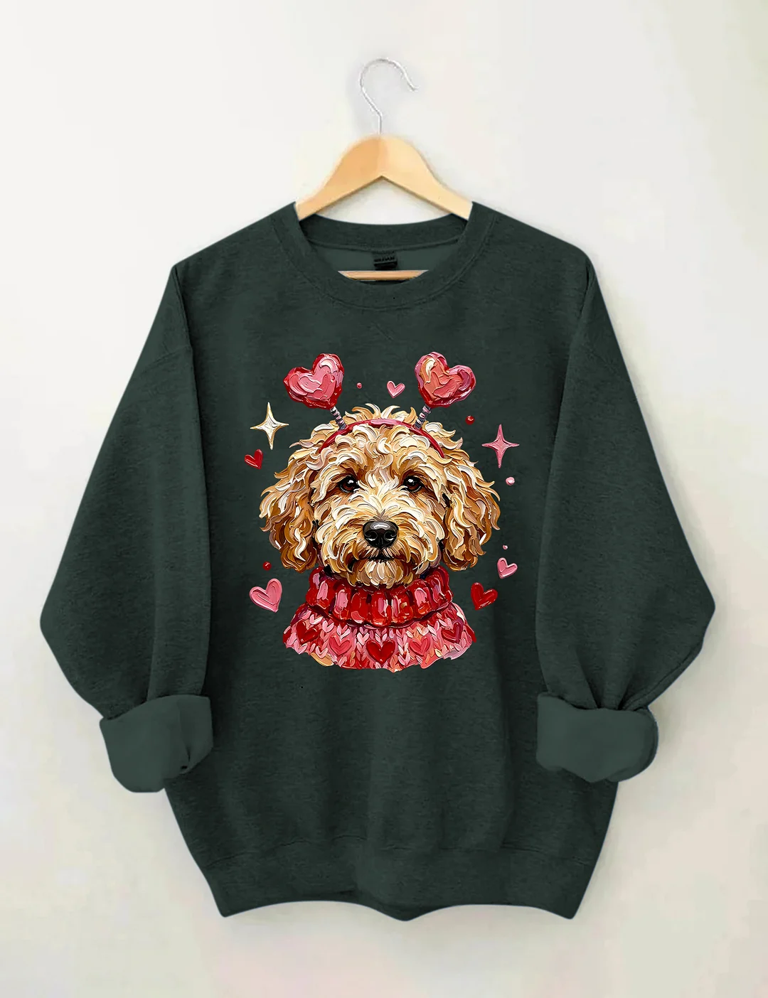 Goldendoodle Dog Valentines Sweatshirt