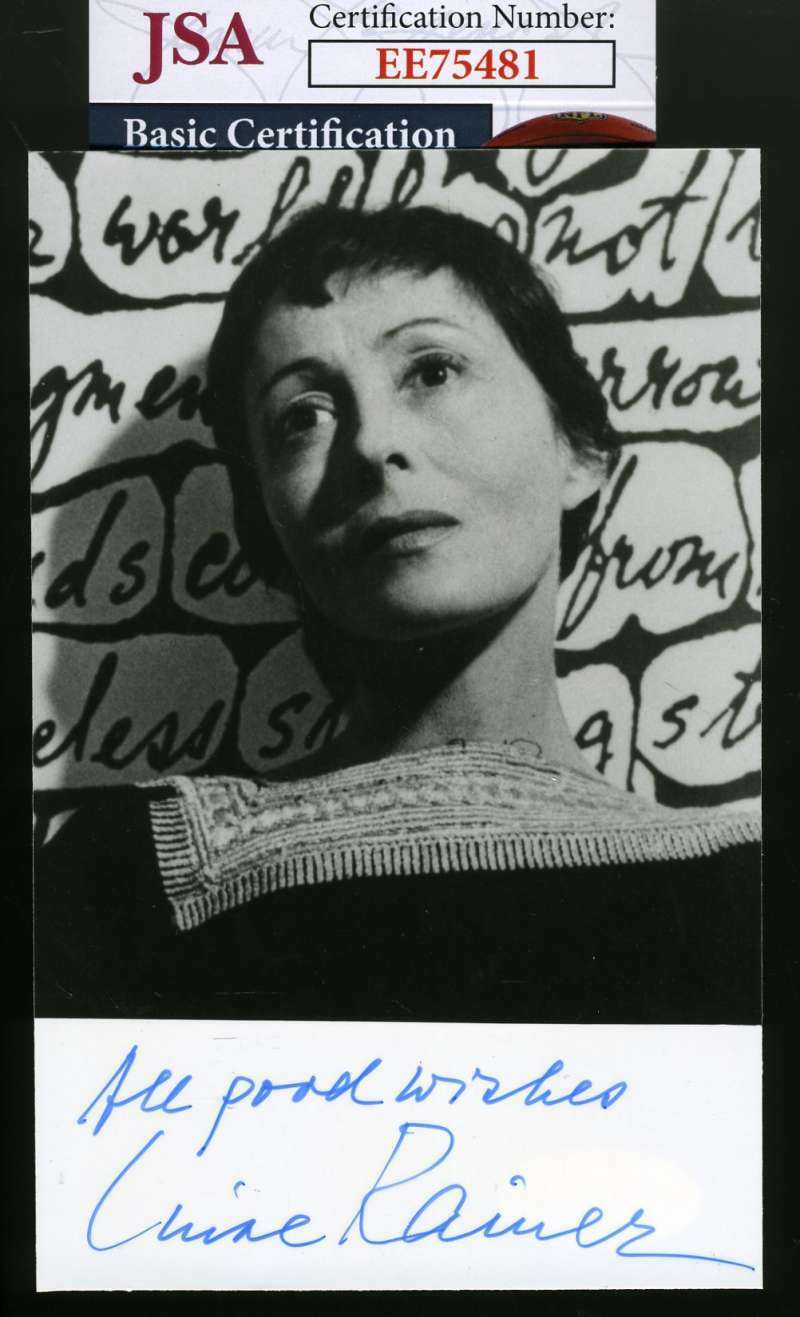 Luise Rainer Jsa Coa Hand Signed Photo Poster painting Autograph