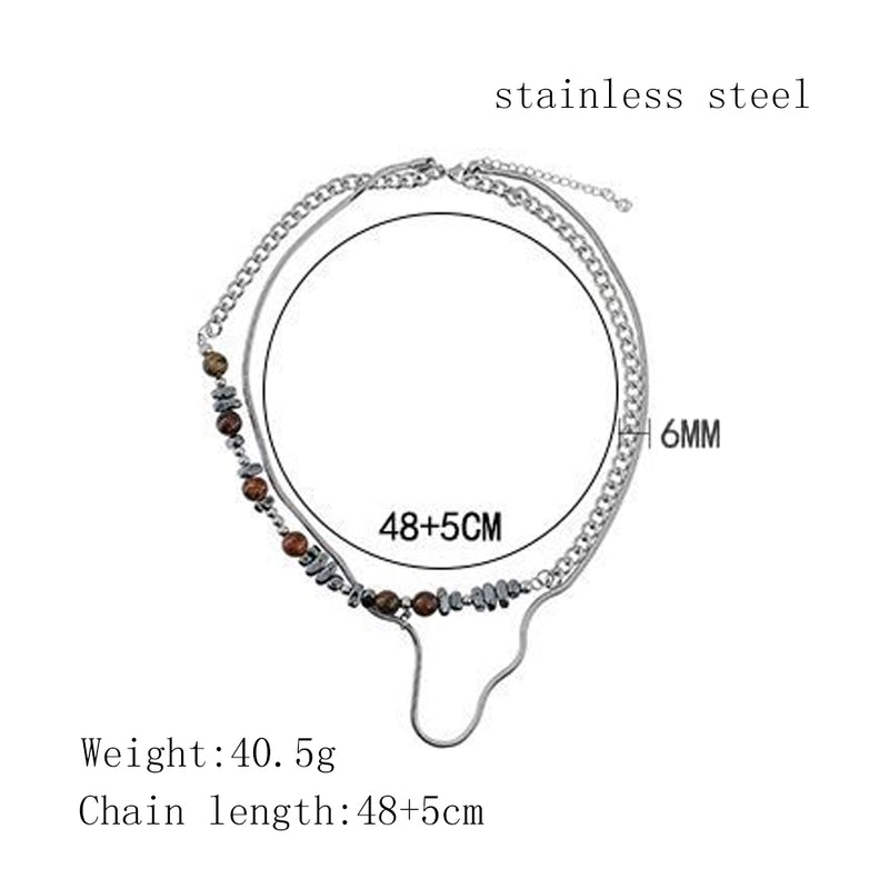 Hip-Hop Geometric 304 Stainless Steel 18K Gold Plated Unisex Layered Necklaces