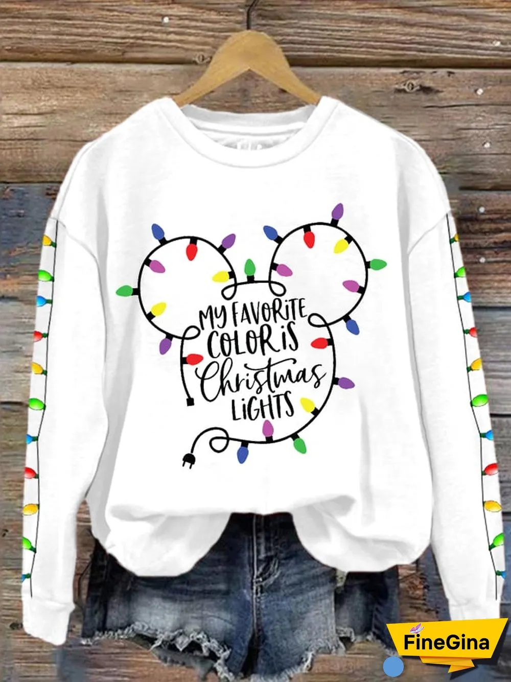 Women's My Favorite Color is Christmas Lights Sweatshirt