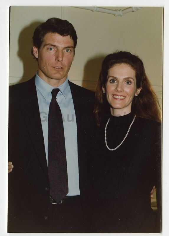 Christopher Reeve & Julie Hagerty - Vintage Candid Photo Poster paintinggraph by Peter Warrack