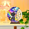 Black Cat Diamond Painting Unique Wooden Rotating Calendar for Home Office