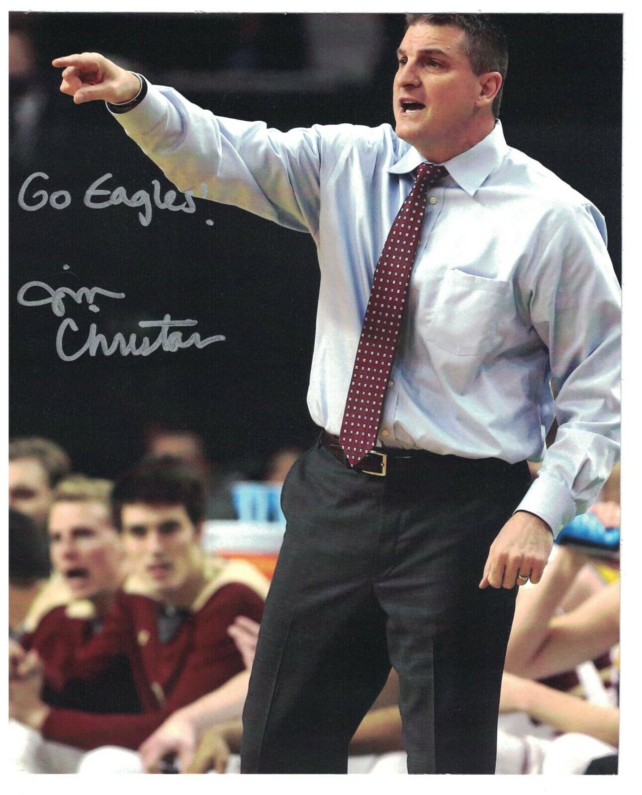 Boston College Coach Jim Christian Signed Autographed 8x10 Photo Poster painting Eagles