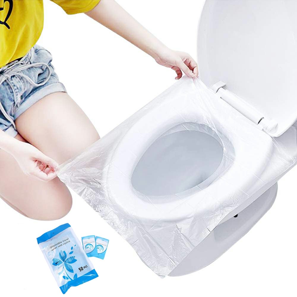 【BUY 1 GET 1 FREE】Biodegradable Disposable Plastic Toilet Seat Cover(100PCS)