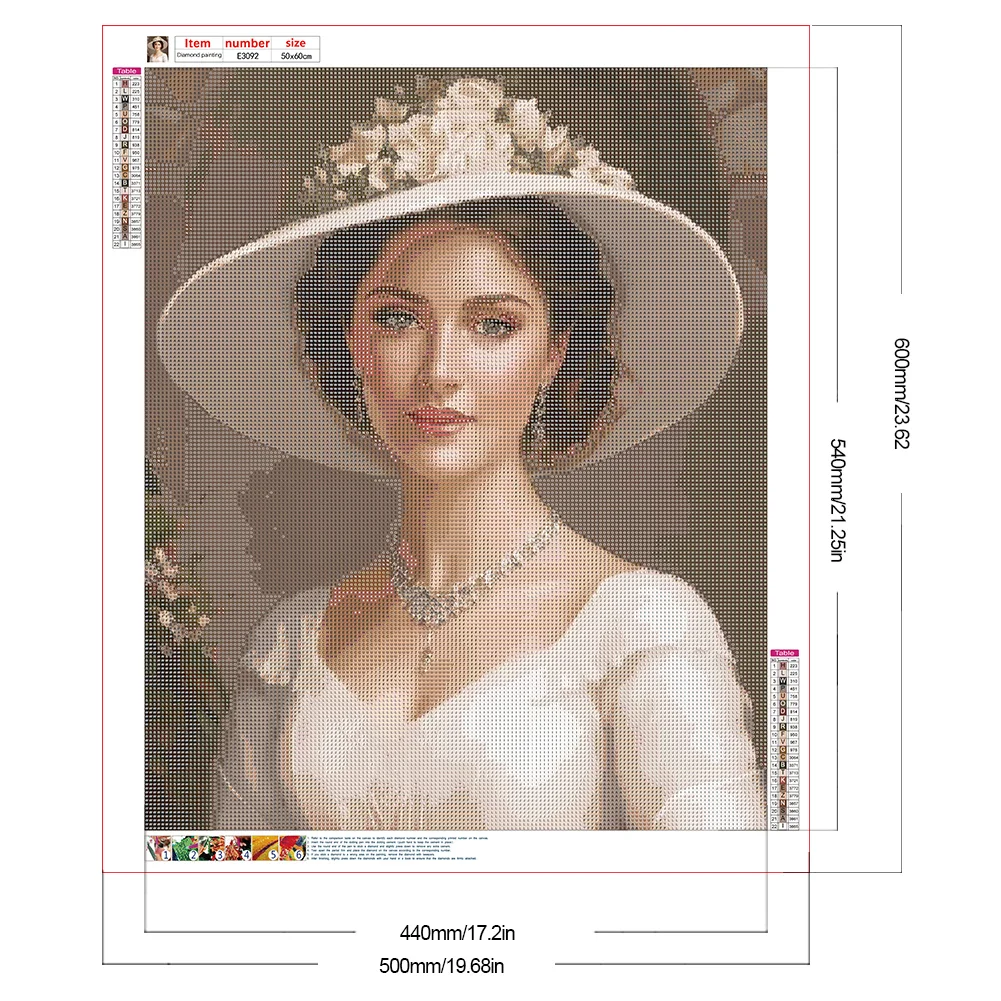 Diamond Painting - Full Round Drill - Elegant Lady(Canvas|50*60cm)