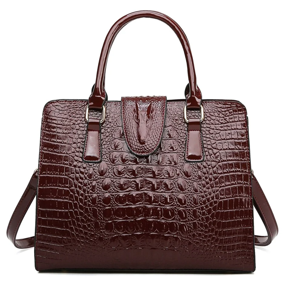 Fashion Crocodile Pattern Tote Bag Luxury Handbags Women Bags Designer Leather Shoulder Messenger Bags For Women High Quality