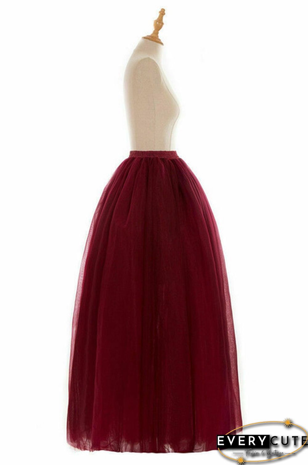 Plus Size Hot Pink 5 Layers Tulle Skirt Summer Maxi Skirts Tutu Pleated Skirtnew