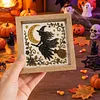 Black Witch Glass Mosaic DIY Craft Kit &ndash; Framed Halloween Wall Art