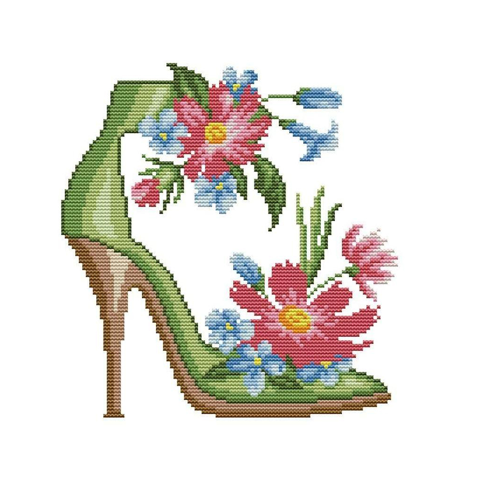 

High Heeleds - 11CT Stamped Cross Stitch - 30*30CM, 501 Original