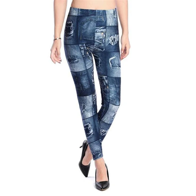 CUHAKCI Fashion Women Hot Leggings Floral Print Fitness Leggins Sexy Legging High Waist Workout Leggin Elastic Pants Drop Ship