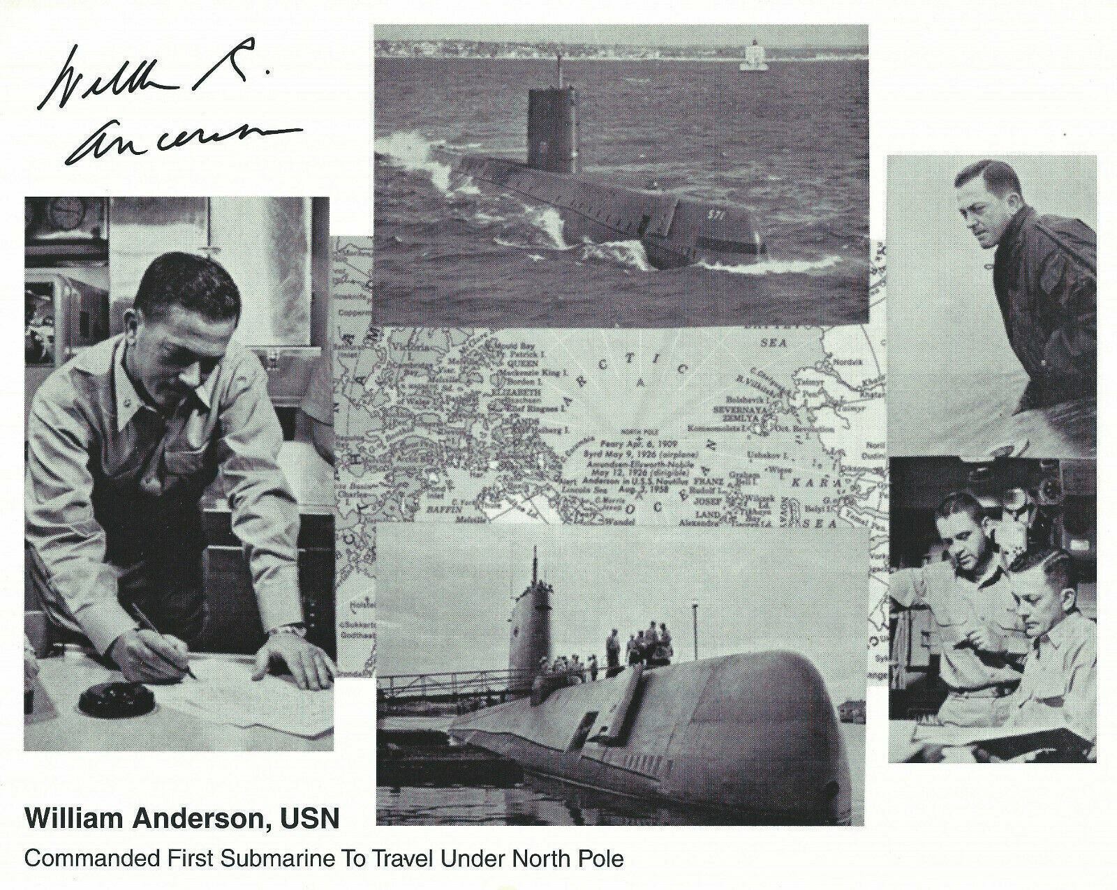 Commander William Anderson Submarine Autographed Signed 8x10 Photo Poster painting Picture