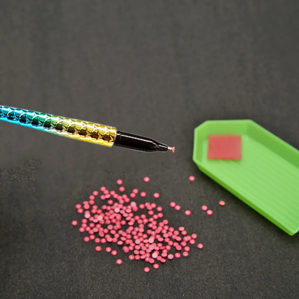 Point Drill Pen Diamond Painting DIY Fish Tail Rhinestone Craft Tool (Pink)