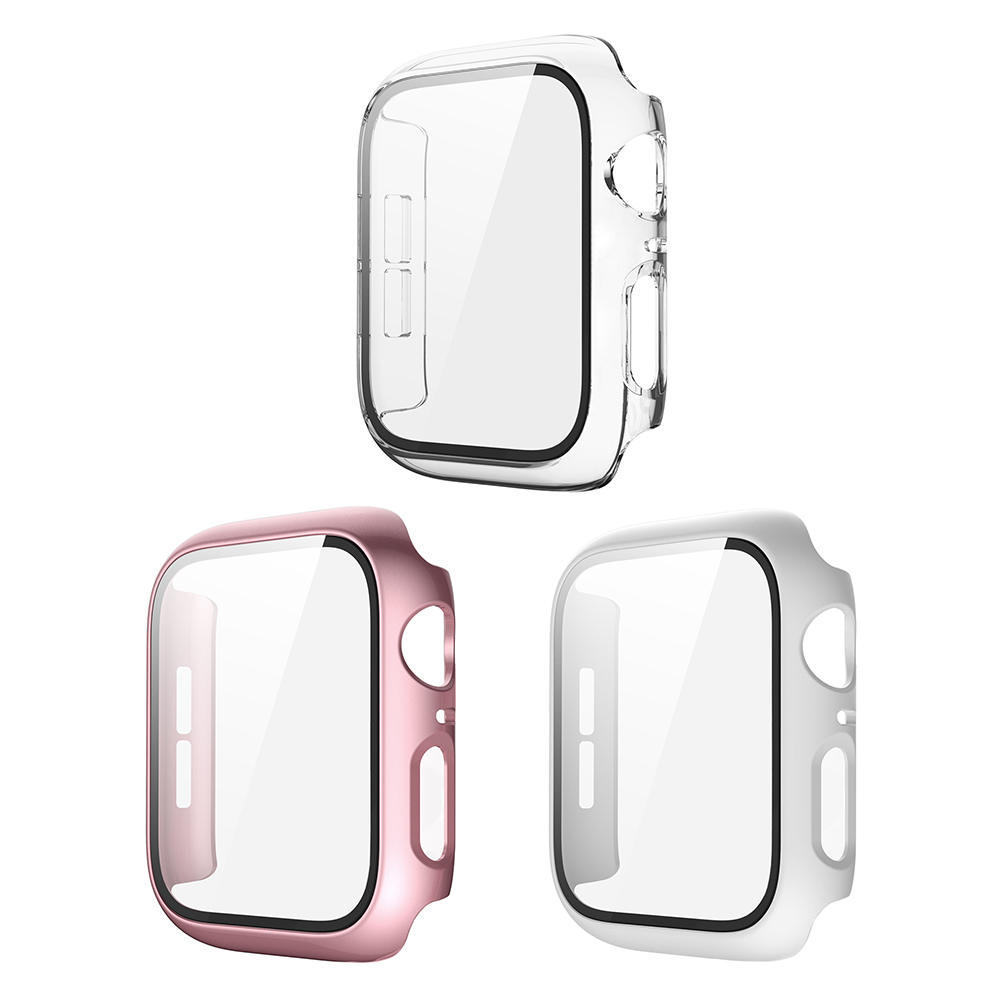 

3pcs Case Screen Protector PC Bumper Tempered Film for Apple Watch 1 2 3, 38mm, 501 Original