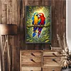 Parrot Full DIY 5D Round Drill Diamond Art Kits Large Size 40*60cm Diamond Dots Paintings Picture Arts Craft Diamond Crystal Rhinestones Painting Kits for Adults/Beginners Gift Home Decor