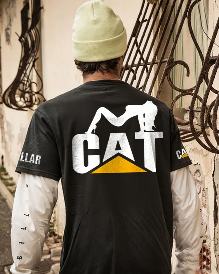 Cat Caterpillar  Printed Men's T-shirt