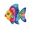 DIY Pre-Framed Fish Button Art Canvas Kit