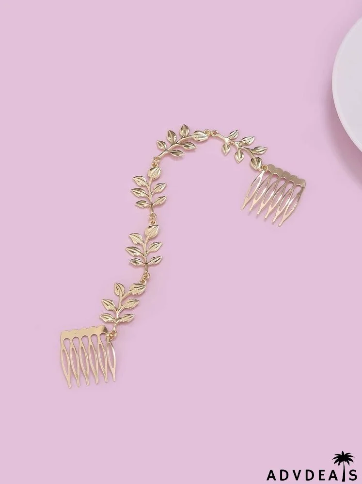 Leaf Decor Hairpin Comb