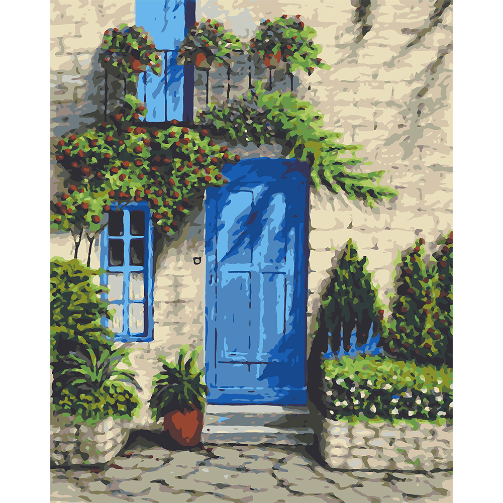 

40*50CM - Paint By Numbers - Garden Gate View, 501 Original