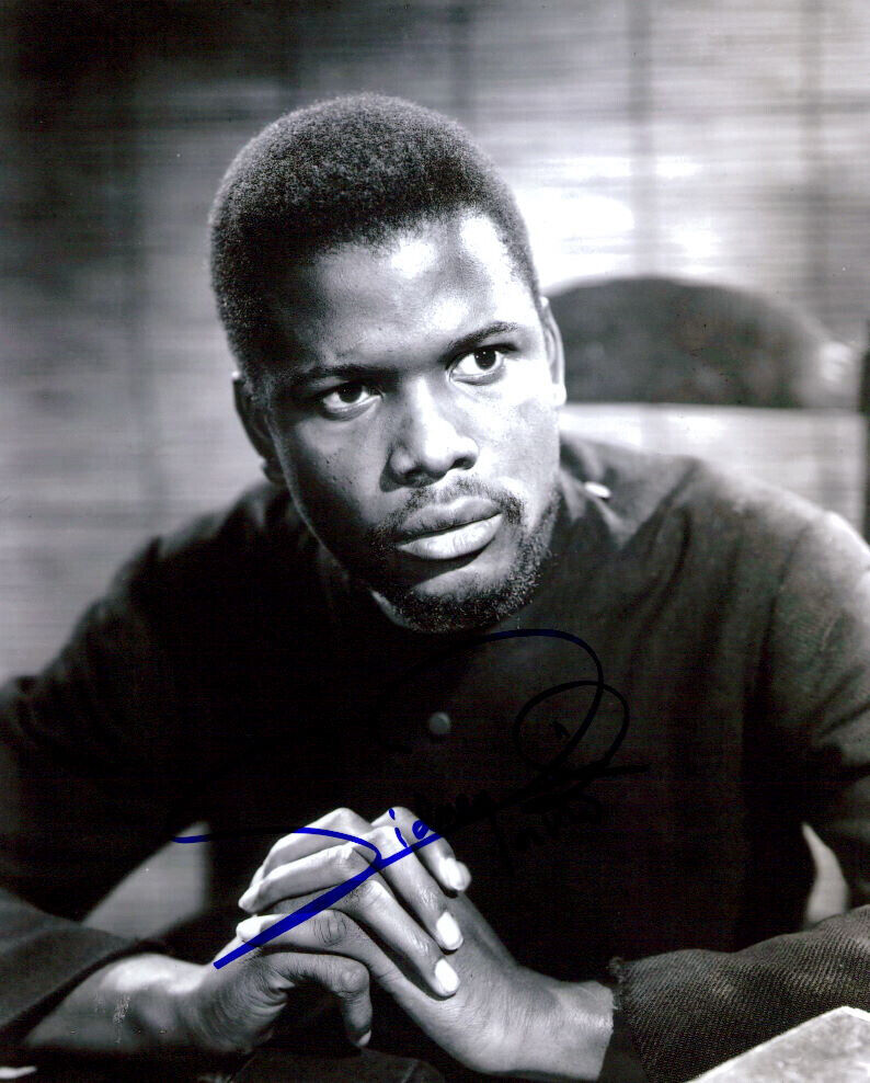 Sidney Portier signed 8x10 Photo Poster painting