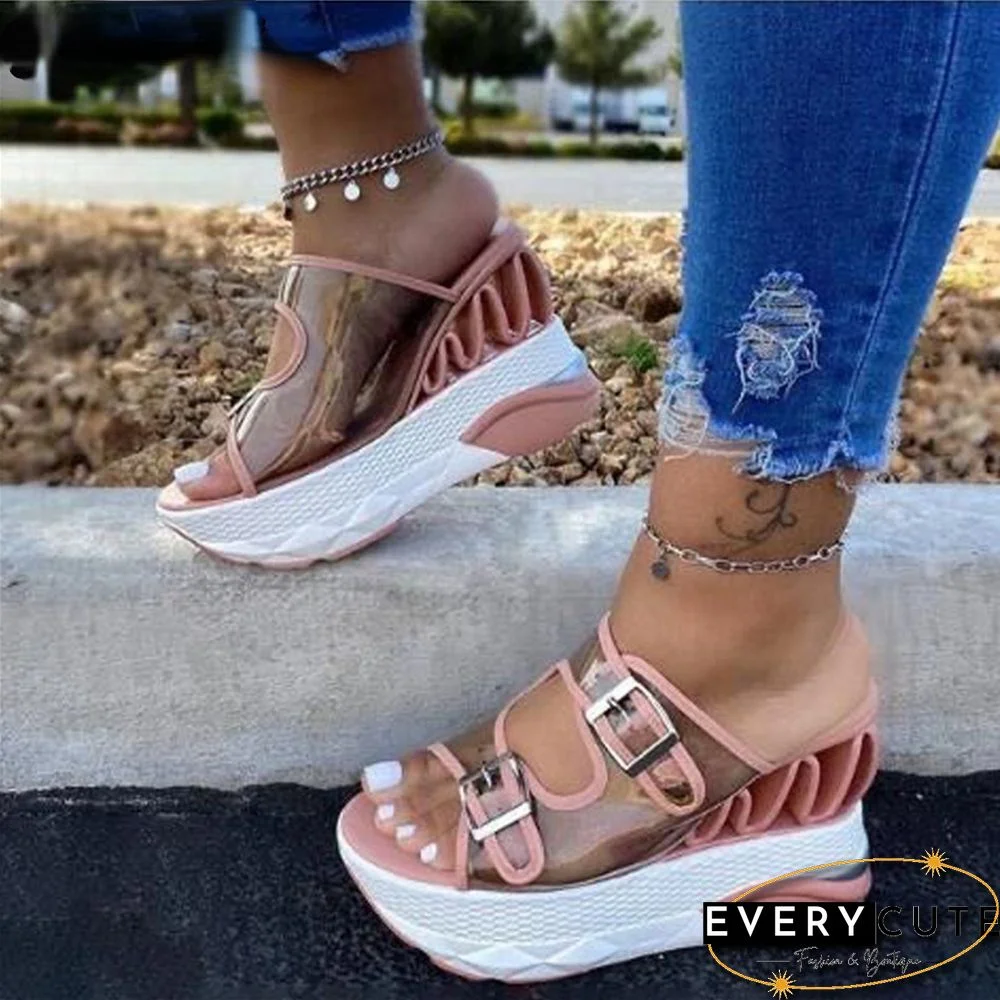 New INS Hot Brand Wave Wedges Sandals Comfortable Summer Platform Sexy Sandals Women High Heels Woman Fashion Casual Shoes