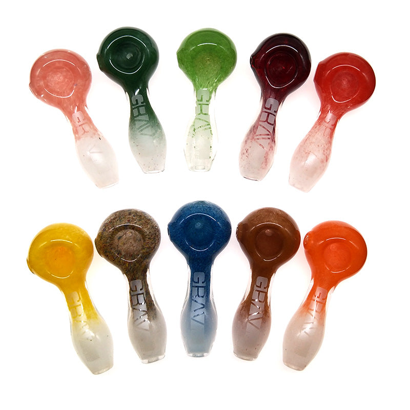 Grav Mutil Colors Glass Spoon Pipes for Smoking Daily Use
