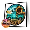 Diamond Painting -DIY Round Drill Sunflower Car