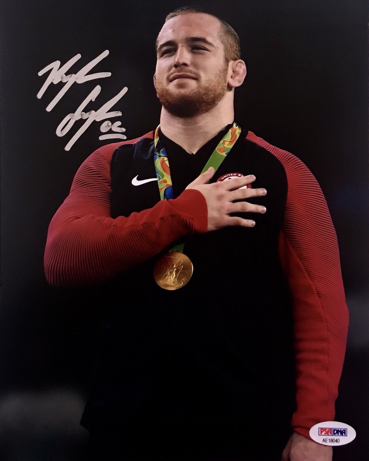 Kyle Snyder Signed Auto Olymipic Gold Medalist Rio Ohio State 8x10 Photo Poster painting Psa/Dna